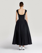 The Faye Signature Sculpted Midi Dress - Black - FAYE by Fashionist 