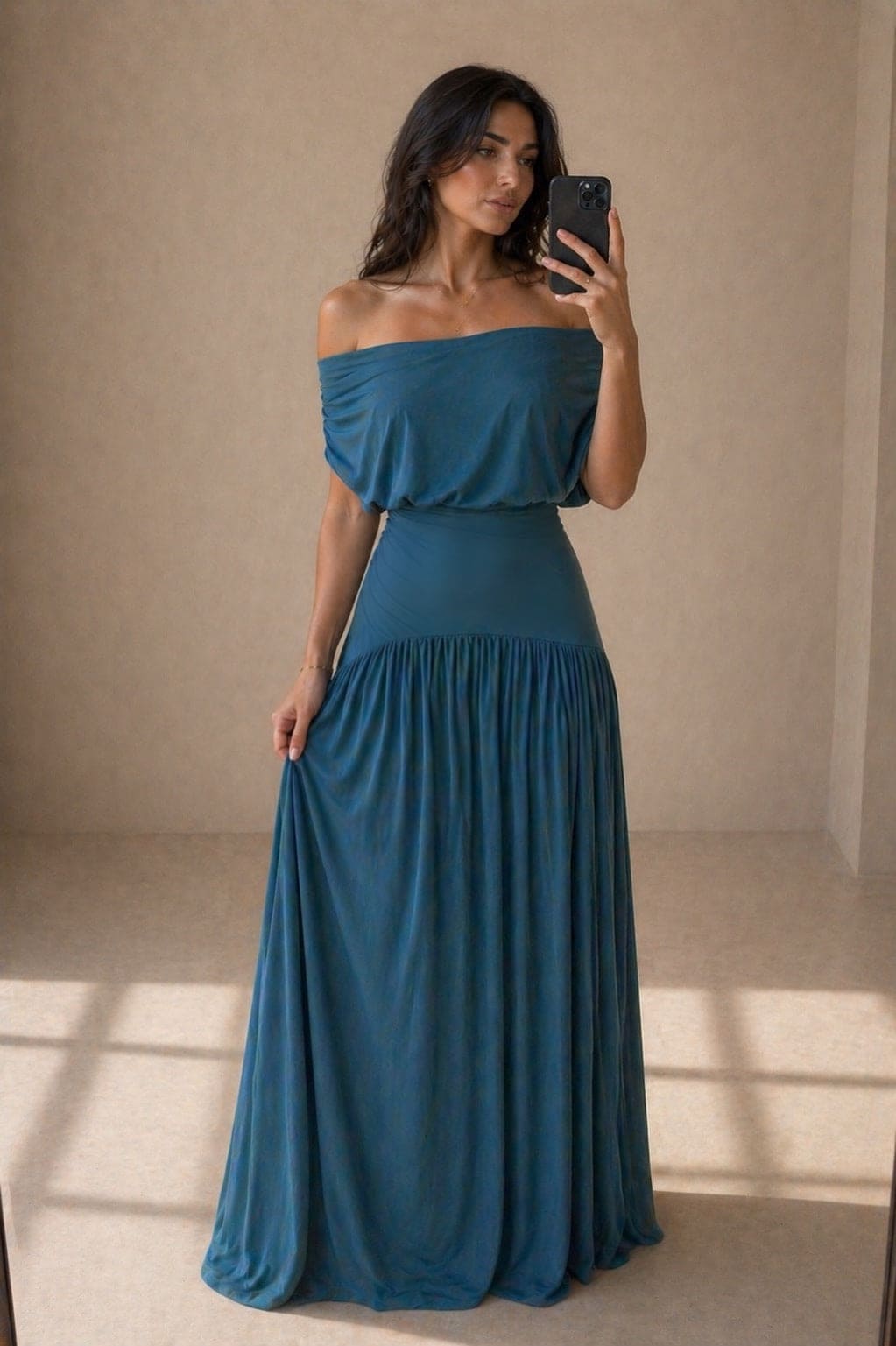 Sina Maxi Dress (teal) - FAYE by Fashionist 