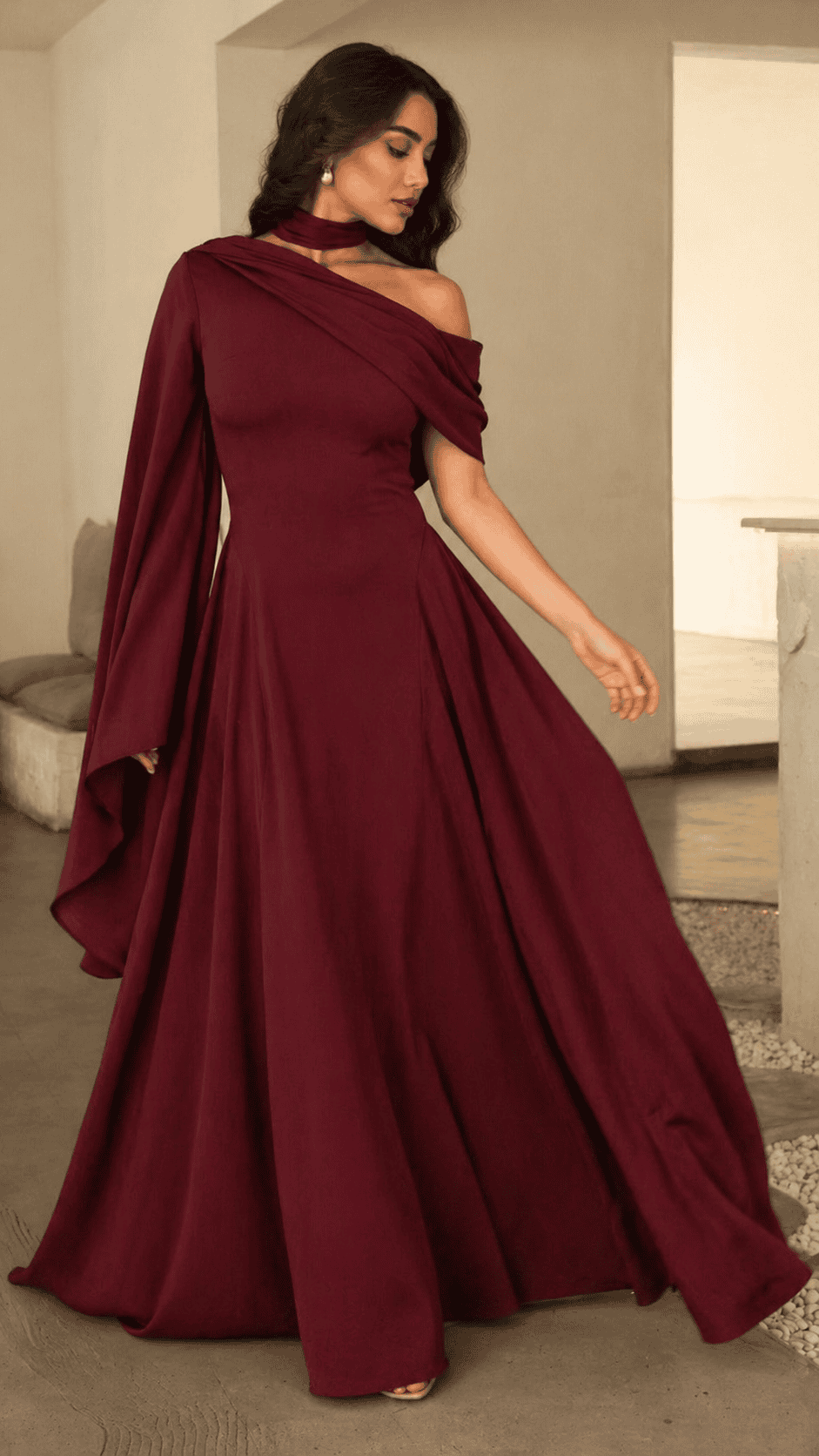 SALA MAXI - burgundy - FAYE by Fashionist 