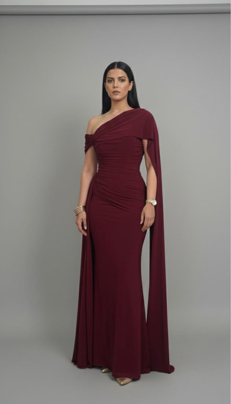 Faye Off-shoulder Maxi dress (tencel stretch) - FAYE by Fashionist 