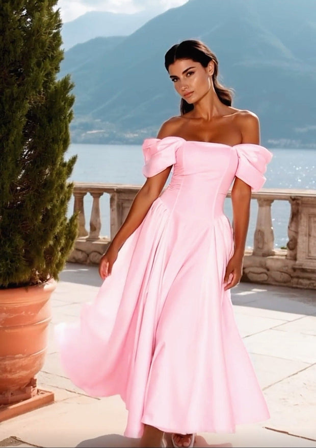 Blush Pink Midi Dress