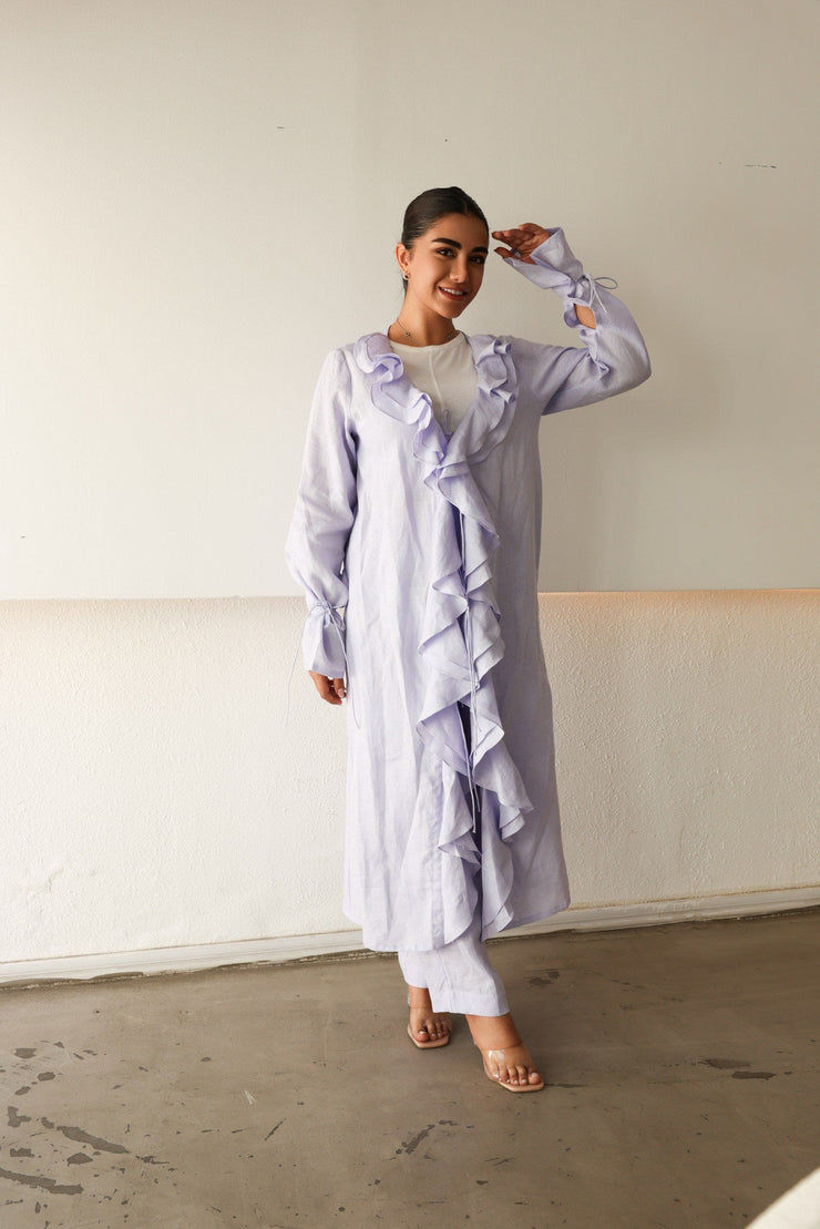Linen Cardigan and pants Set