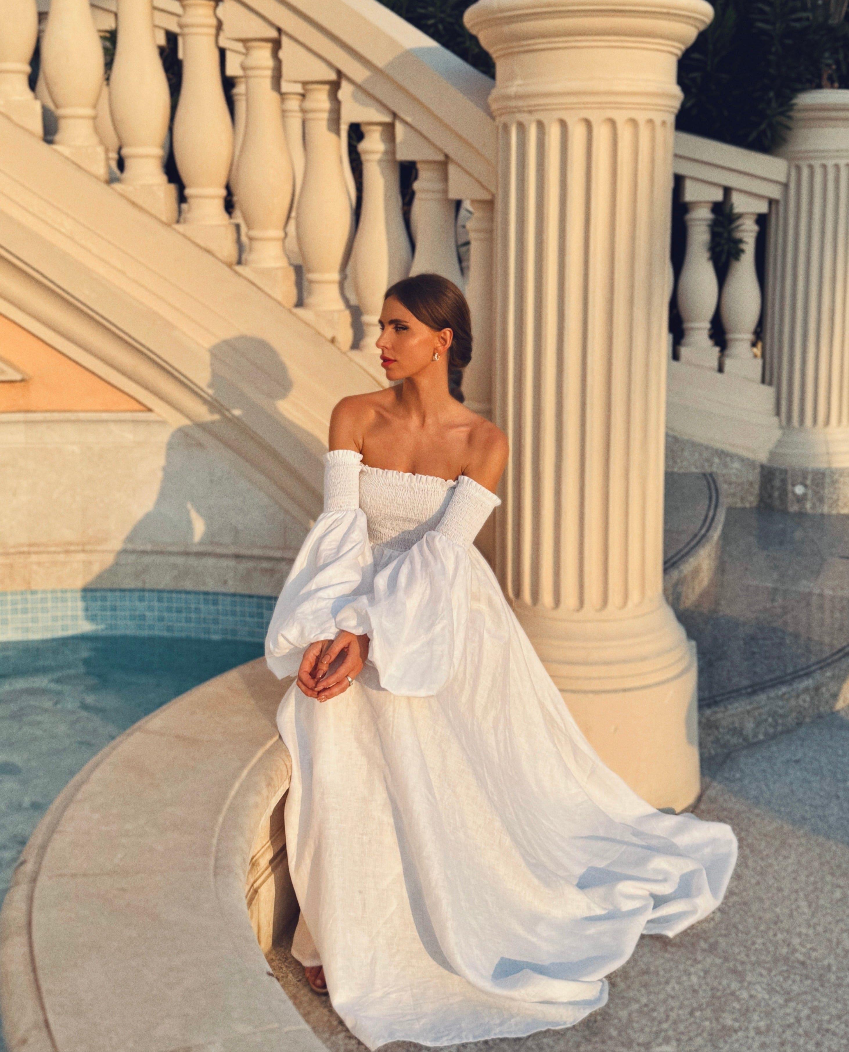 Faye Linen Maxi Dress for Women