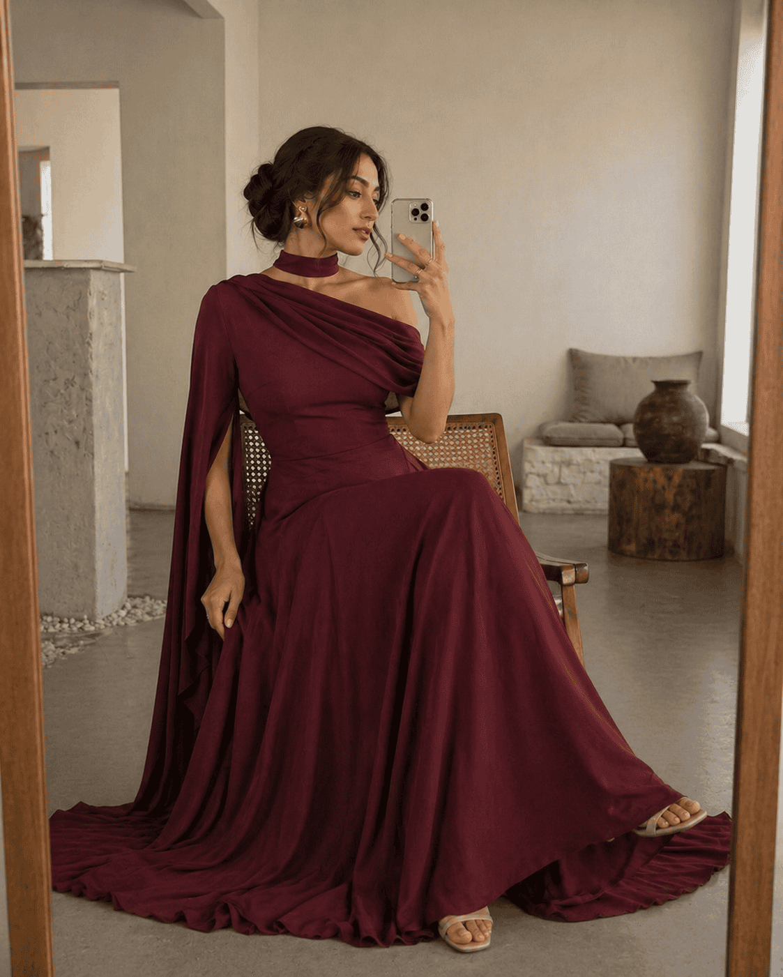 SALA MAXI - burgundy - FAYE by Fashionist 