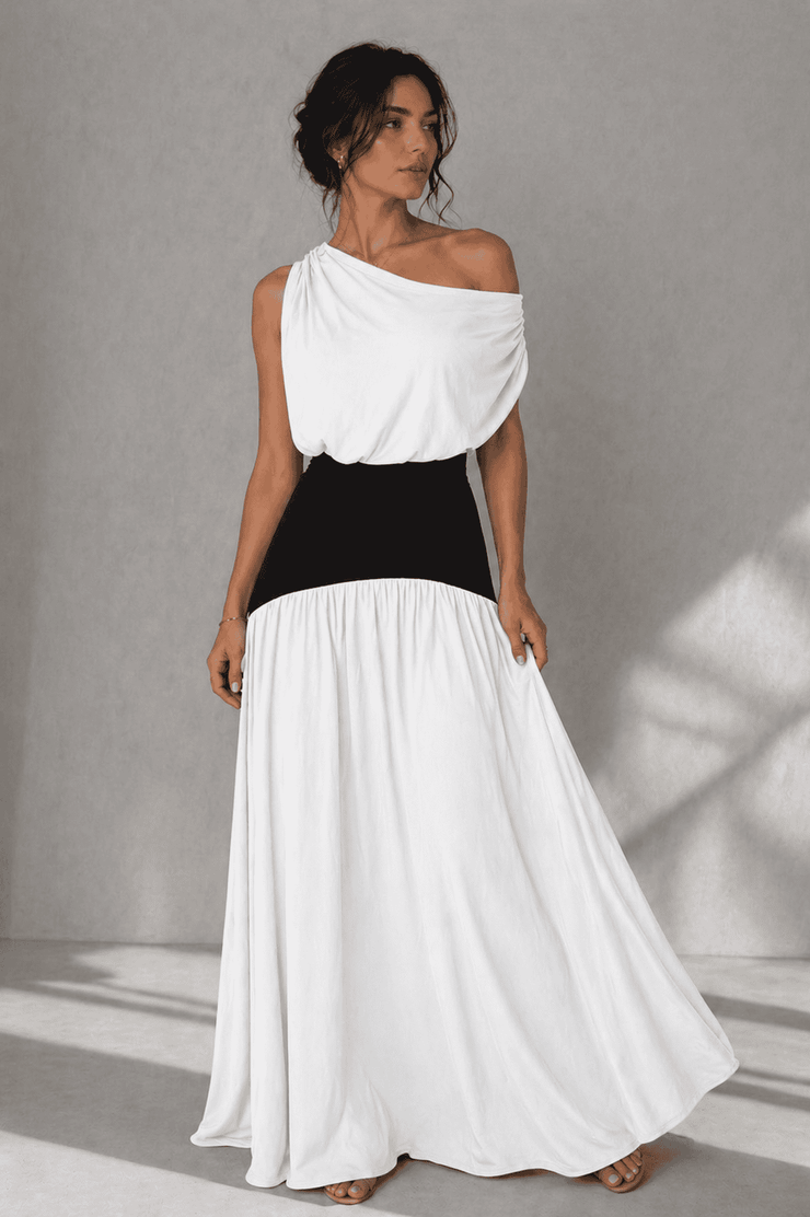 Classy Sina One Shoulder Maxi Dress for any Event | FAYE