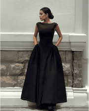Ladies Black Midi Dress