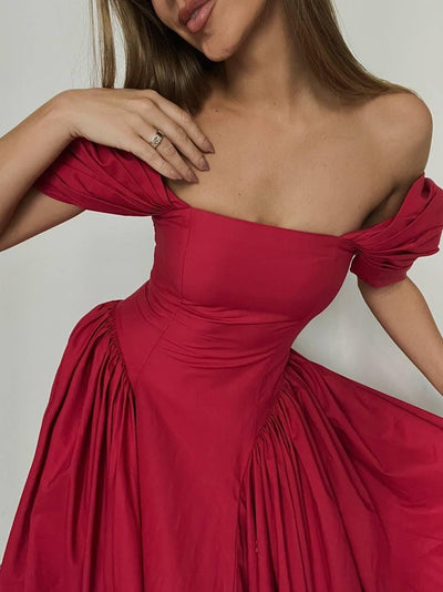 Red Midi Dress for Women