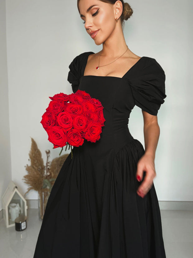 Ruffle Sleeve Maxi Dress
