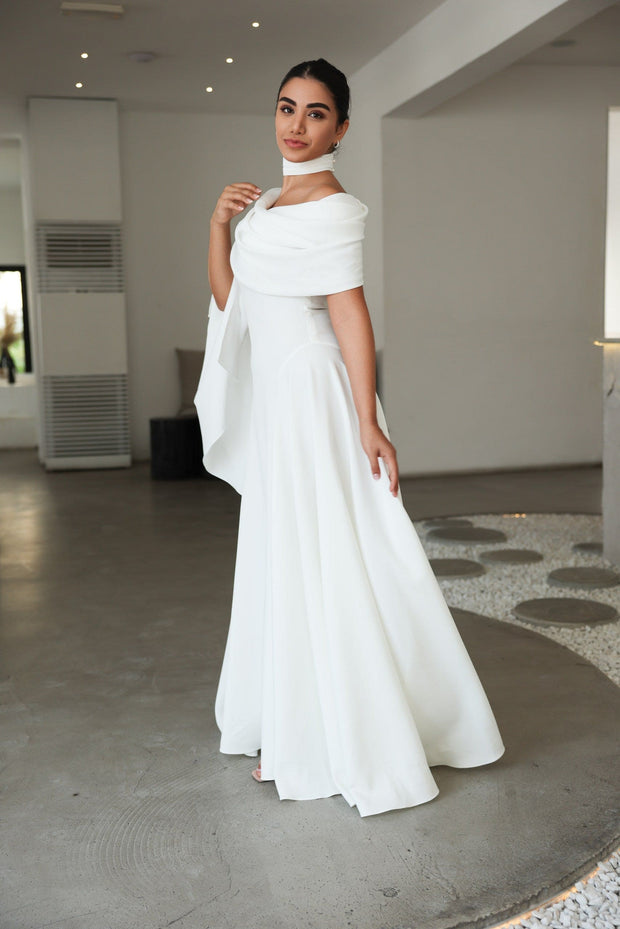 SALA Off-White One Shoulder Dress