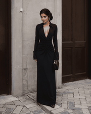 The Faye Signature Black Maxi Dress