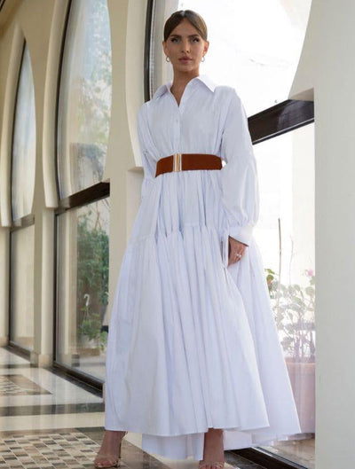 Yvonne All White Maxi Dress​ for Women