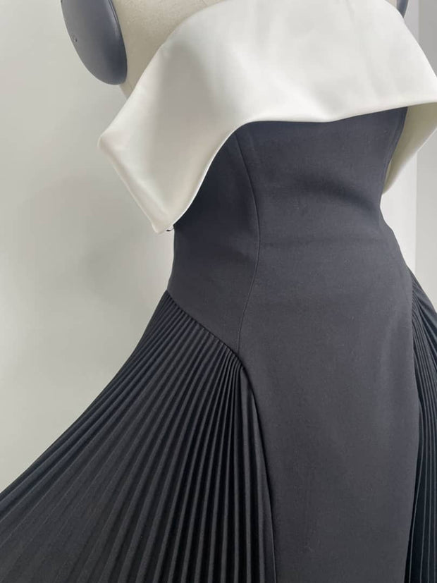 LAAM black and white off shoulder dress