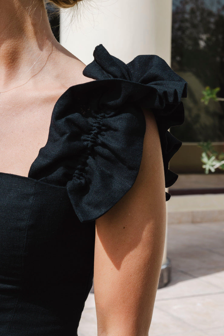 black midi dress for women