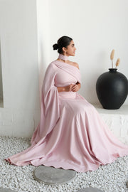 blush pink long dress