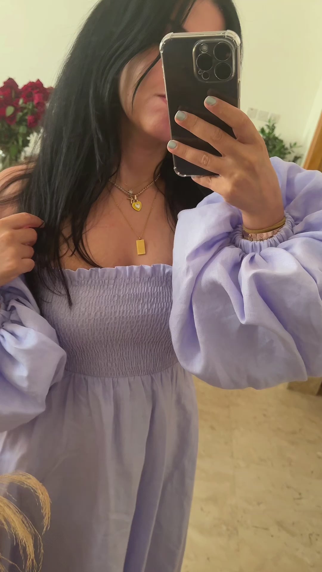 beautiful women wearing long sleeve maxi dress