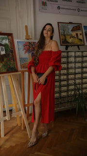 red summer dress for any event