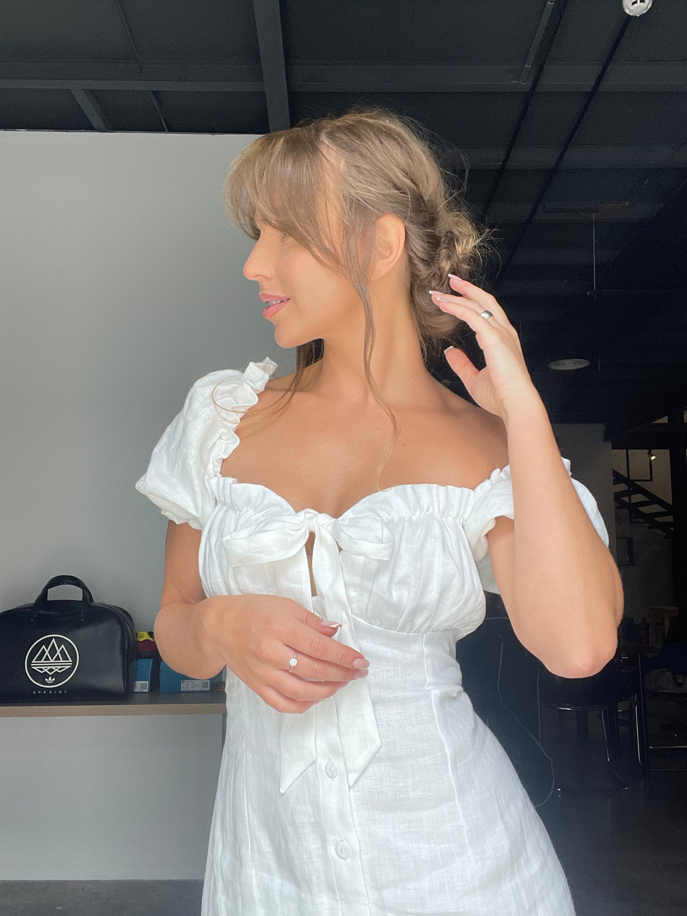 white summer dress for ladies