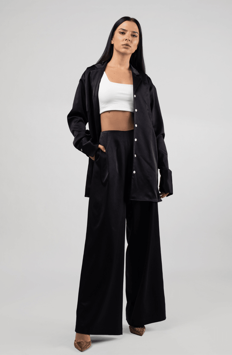AMELIA TROUSERS - BLACK - Fashionist