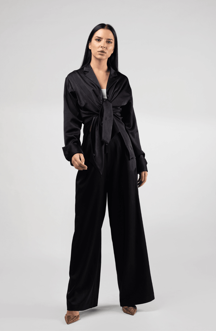 Donna Black Oversized Shirt for Women