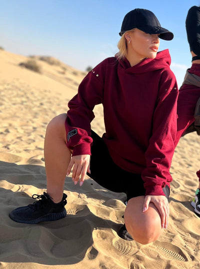 Elegant Women’s Maroon Oversized Hoodie Online