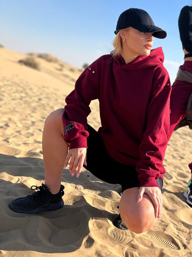Elegant Women’s Maroon Oversized Hoodie Online