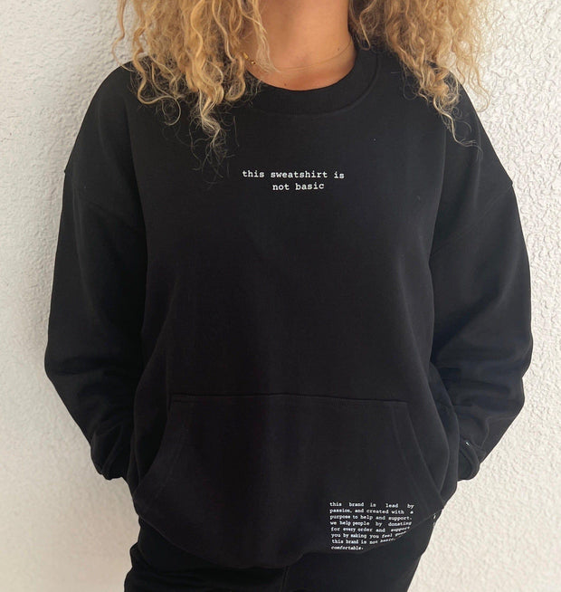 Not Basic Womens Oversized Sweatshirt​ for Sale
