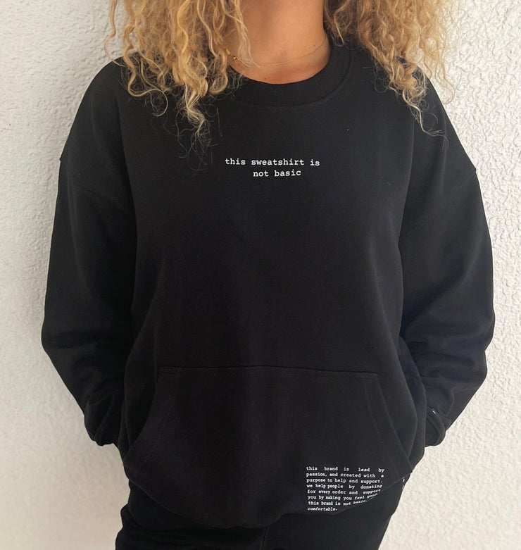 Not Basic Womens Oversized Sweatshirt​ for Sale