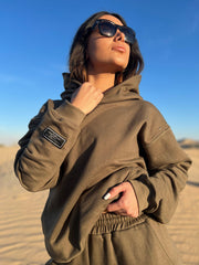 Olive Fleece Oversized Hoodie