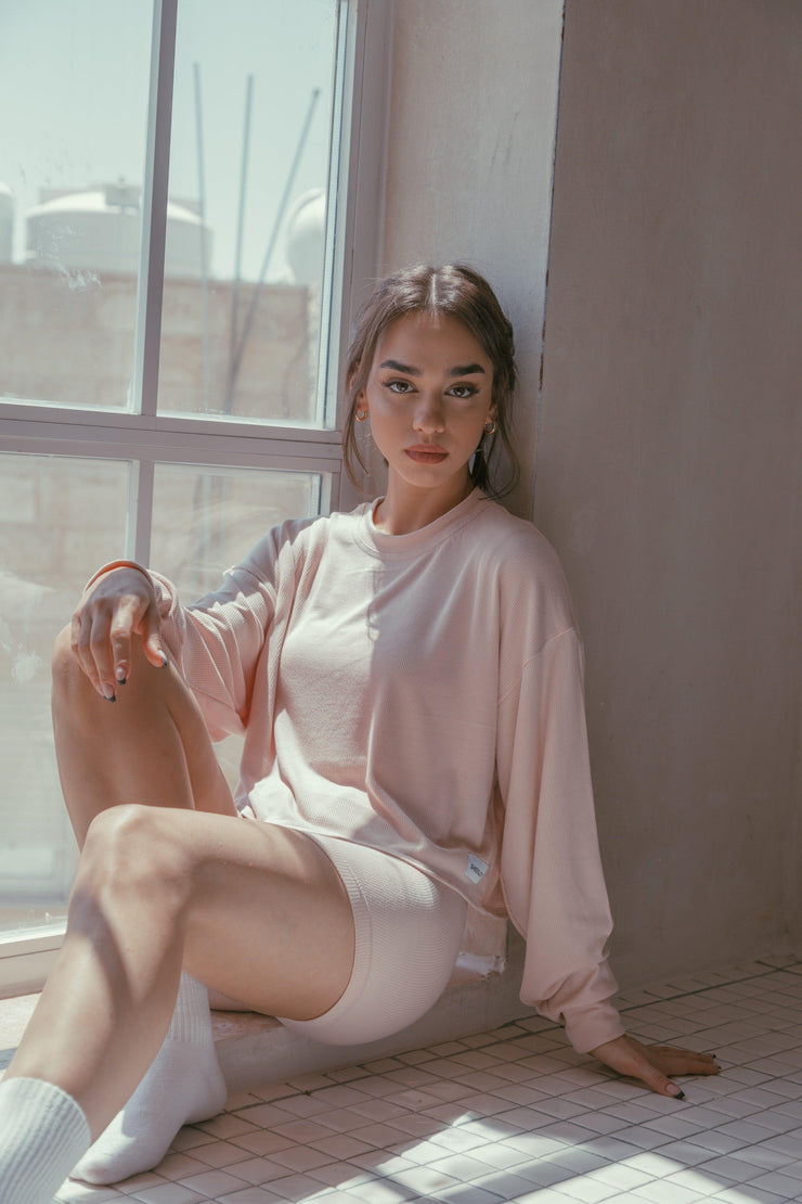 Pink Crop Sweatshirt for Women