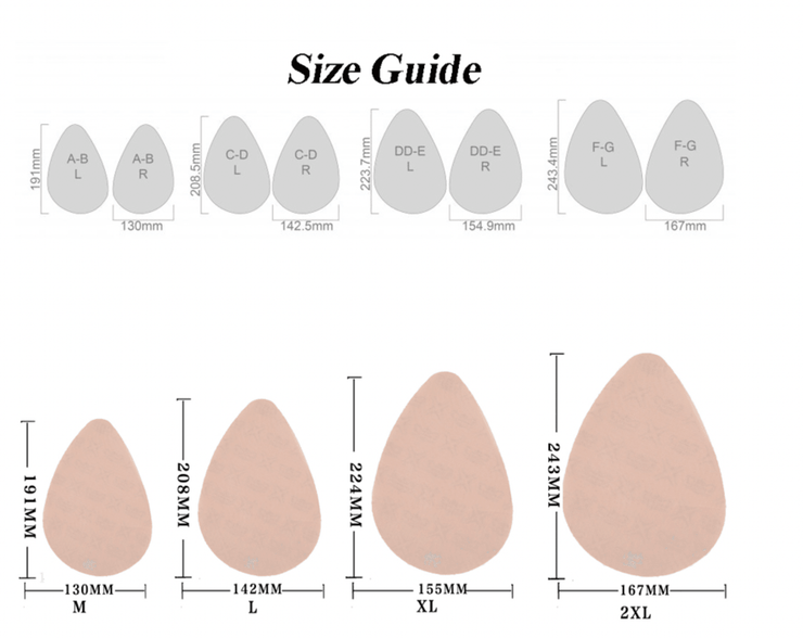 Strapless Push Up Bra Size Guide