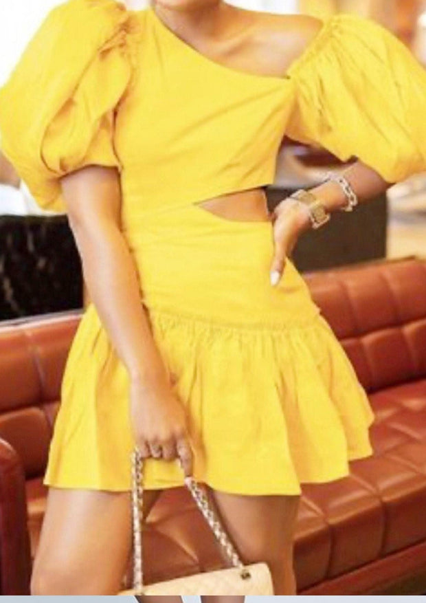 Sunny Yellow Mini Dress​ for Summer Days