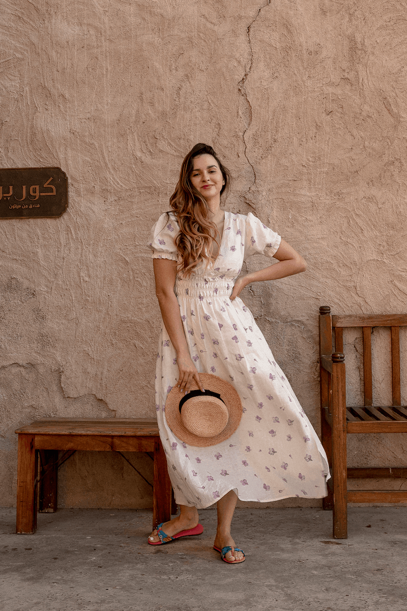 breezy floral summer midi dress