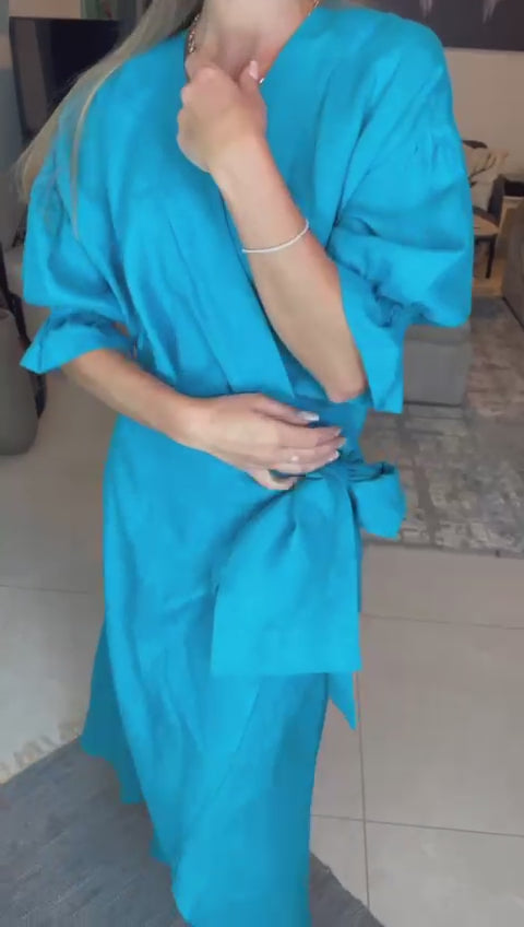 bow tie wrap midi dress for girls