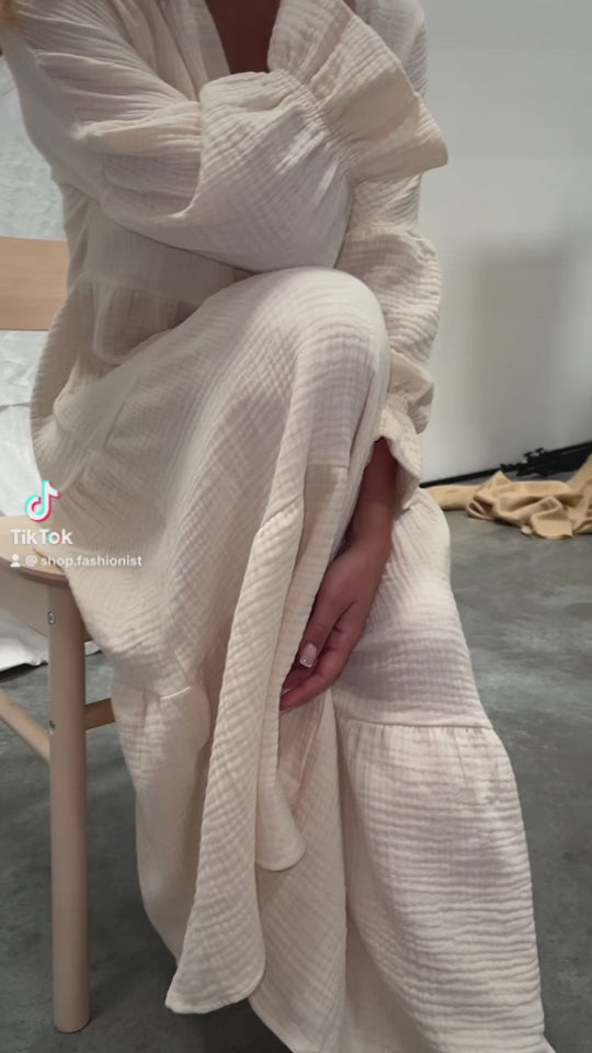 Ariana Maxi Dress in Ecru
