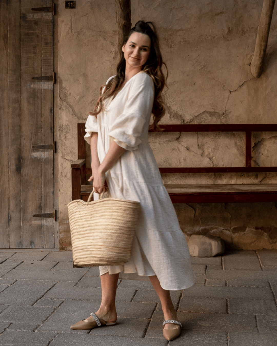 Ariana Maxi Dress in Ecru - Fashionist